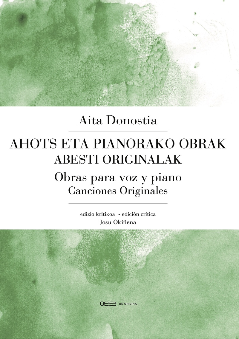 Obras para voz y piano - Canciones Originales / OE Oficina